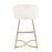 LumiSource Cece Counter Stool, Set of 2, Gold/Cream Velvet