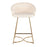 LumiSource Cece Counter Stool, Set of 2, Gold/Cream Velvet