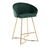 LumiSource Cece Counter Stool, Set of 2, Gold/Green
