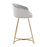 LumiSource Cece Counter Stool, Set of 2, Gold/Silver