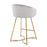 LumiSource Cece Counter Stool, Set of 2, Gold/Silver