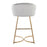 LumiSource Cece Counter Stool, Set of 2, Gold/Silver