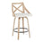 LumiSource Charlotte 26" Counter Stool, Set/2, WH/BK/CR