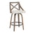 LumiSource Charlotte Counter Stool, Set of 2, Grey/Cream Noise