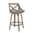LumiSource Charlotte Counter Stool, Set of 2, Grey Wood/Grey