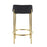 LumiSource Chloe Counter Stool, Set of 2 in Gold Metal/Black PU