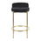 LumiSource Chloe Counter Stool, Set of 2 in Gold Metal/Black PU