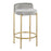 LumiSource Chloe Counter Stool, Set of 2, Gold/Silver Velvet