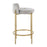 LumiSource Chloe Counter Stool, Set of 2, Gold/Silver Velvet