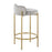 LumiSource Chloe Counter Stool, Set of 2, Gold/Silver Velvet