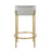 LumiSource Chloe Counter Stool, Set of 2, Gold/Silver Velvet