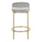 LumiSource Chloe Counter Stool, Set of 2, Gold/Silver Velvet