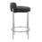 LumiSource Chloe Counter Stool, Set of 2 in Chrome/Black PU