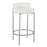 LumiSource Chloe Counter Stool, Set of 2 in Chrome/White PU