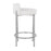 LumiSource Chloe Counter Stool, Set of 2 in Chrome/White PU