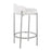 LumiSource Chloe Counter Stool, Set of 2 in Chrome/White PU