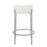 LumiSource Chloe Counter Stool, Set of 2 in Chrome/White PU