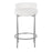 LumiSource Chloe Counter Stool, Set of 2 in Chrome/White PU