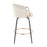 LumiSource Claire 26" Counter Stool, Set/2, BK/CR/Gold