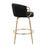 LumiSource Claire 26" Counter Stool, Set of 2, Gold/Black