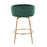 LumiSource Claire 26" Counter Stool, Set of 2, Gold/Green