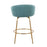 LumiSource Claire 26" Counter Stool, Set of 2, Gold/Blue
