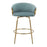 LumiSource Claire 26" Counter Stool, Set of 2, Gold/Blue
