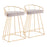 LumiSource Canary Counter Stool, Set of 2, Gold/Silver - B26-CNRYAUVSV2