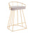 LumiSource Canary Counter Stool, Set of 2, Gold/Silver