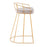 LumiSource Canary Counter Stool, Set of 2, Gold/Silver