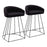 LumiSource Canary Upholstered Counter Stool, Set of 2, Black - B26-CNRYUPBKVBK2