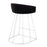 LumiSource Canary Counter Stool, Set of 2, Silver/Black