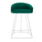 LumiSource Canary Counter Stool, Set of 2, Silver/Green