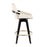 LumiSource Cosmo Counter Stool, Set of 2, Black/Gold/Cream