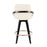LumiSource Cosmo Counter Stool, Set of 2, Black/Gold/Cream