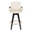 LumiSource Cosmo Counter Stool, Set of 2, Black/Gold/Cream