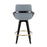 LumiSource Cosmo Counter Stool, Set of 2, Black/Gold/Grey