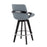 LumiSource Cosmo Counter Stool, Set of 2, Black/Chrome/Grey