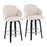 LumiSource Dahlia Counter Stool, Set/2, Black/Cream/Chrome - B26-DAHLIA-R2BKCR2
