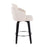 LumiSource Dahlia Counter Stool, Set of 2, Black/Cream/Chrome