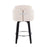 LumiSource Dahlia Counter Stool, Set of 2, Black/Cream/Chrome