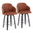 LumiSource Dahlia Counter Stool, Set/2, Black/Camel/CH - B26-DAHLIA-R2BKPUCAM2