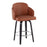 LumiSource Dahlia Counter Stool, Set of 2, Black/Camel/Chrome