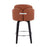 LumiSource Dahlia Counter Stool, Set of 2, Black/Camel/Chrome