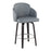 LumiSource Dahlia Counter Stool, Set of 2, Black/Grey/Chrome
