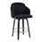 LumiSource Dahlia Counter Stool, Set of 2, Black/Chrome/Gold