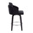 LumiSource Dahlia Counter Stool, Set of 2, Black/Chrome/Gold
