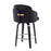 LumiSource Dahlia Counter Stool, Set of 2, Black/Chrome/Gold