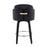 LumiSource Dahlia Counter Stool, Set of 2, Black/Chrome/Gold