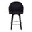 LumiSource Dahlia Counter Stool, Set of 2, Black/Chrome/Gold